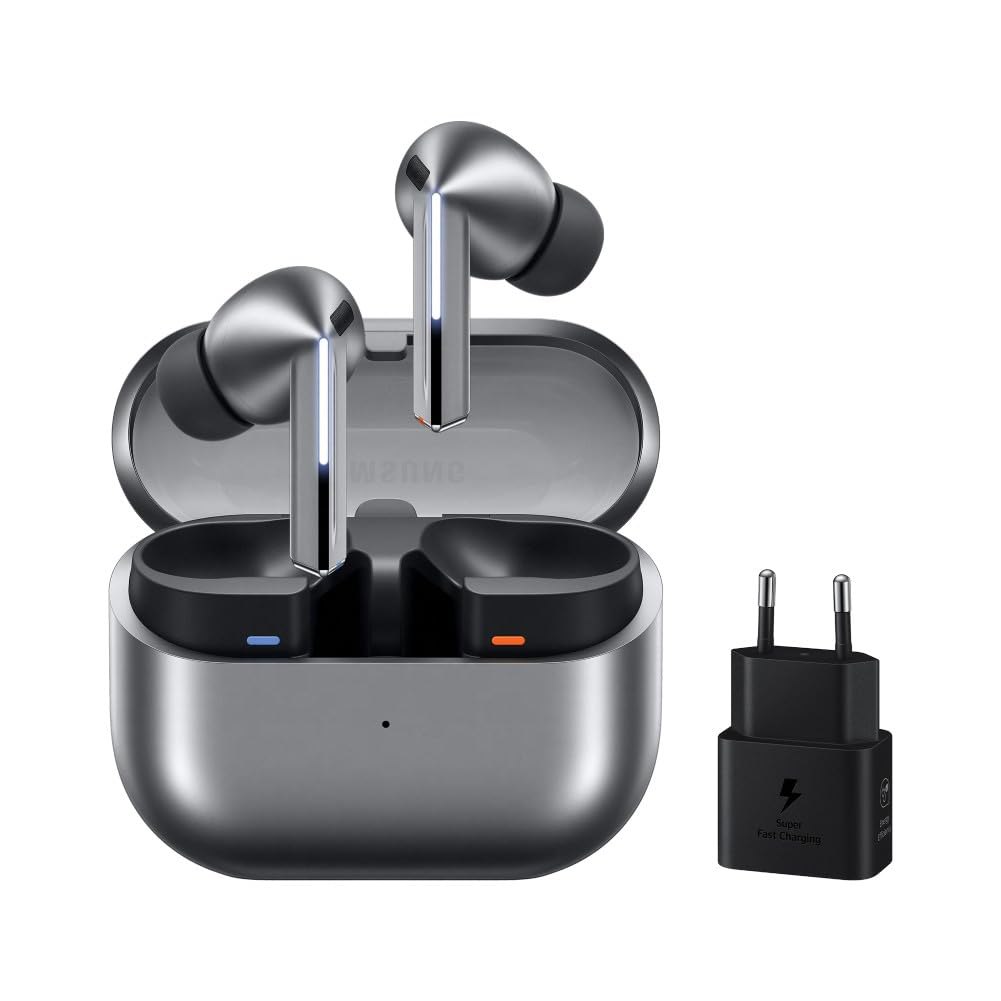 Samsung Galaxy Buds3 Pro + Cargador - Auriculares Inalámbricos, Cancelación de Ruido, Bluetooth...