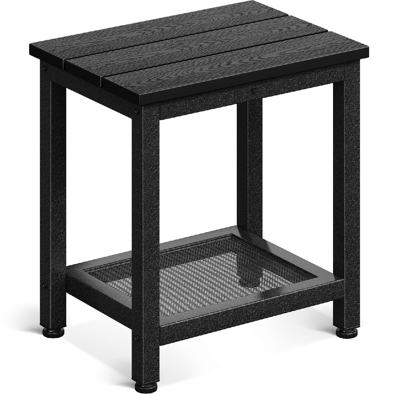 Coleshome Mesa Auxiliar para Exteriores con Espacio De Almacenamiento, Mesa Auxiliar Pequeña De ...