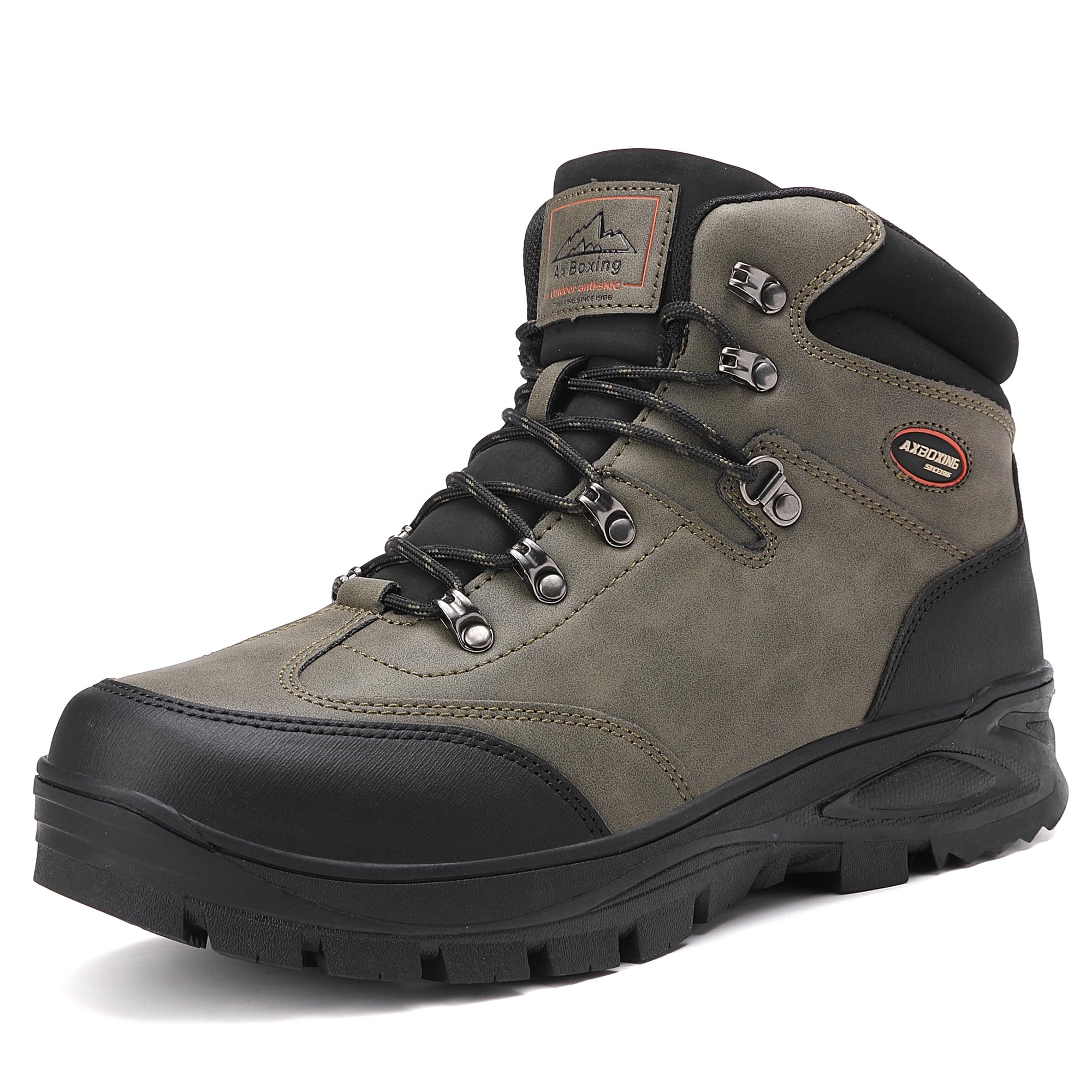AX BOXING Botas Hombre Invierno Botas Montaña Forro Cálido Zapatillas Trekking Antideslizante Z...