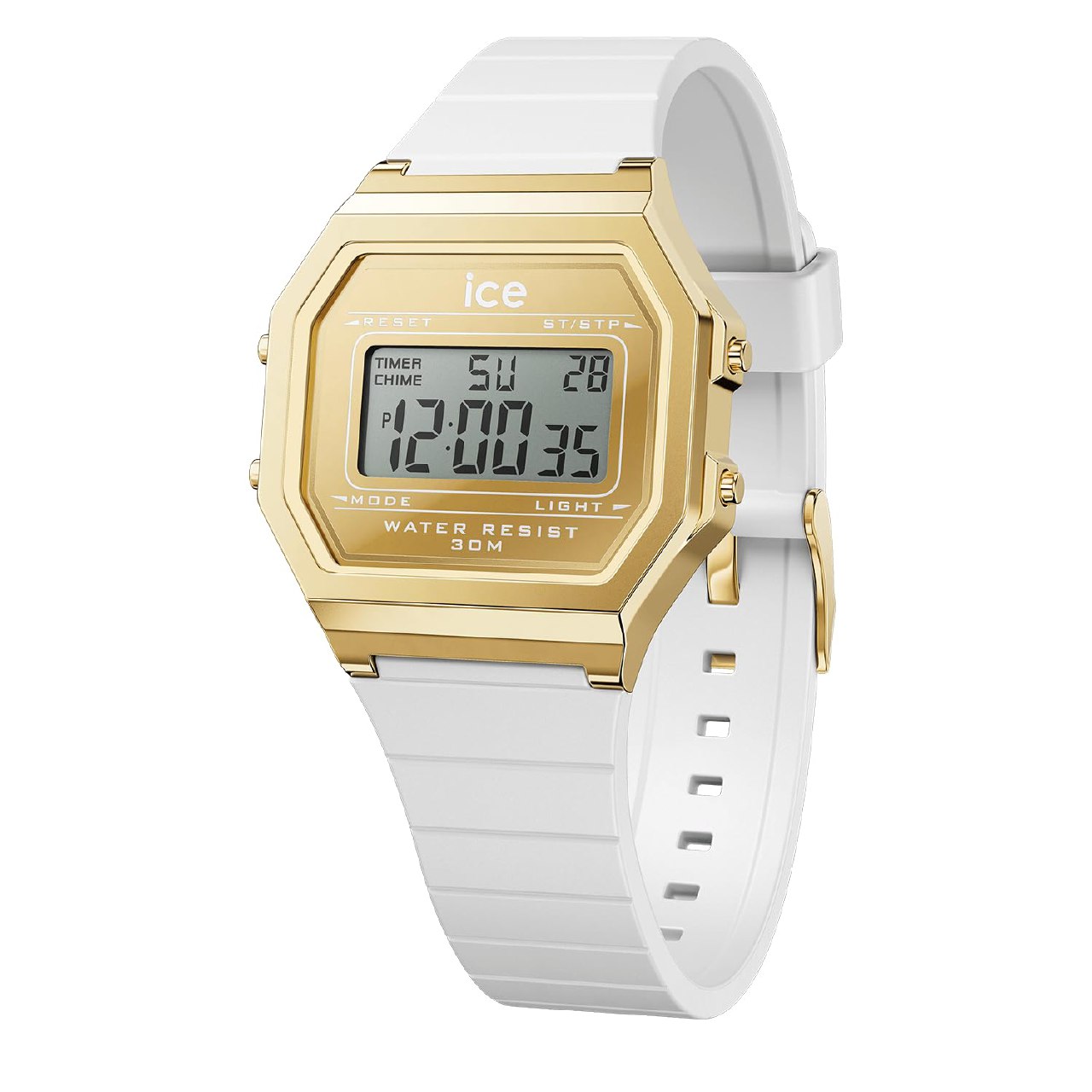 Oferta: Reloj ICE-WATCH Retro Metal Gold 40% Off - Mujer Blanco con Correa de Silicona