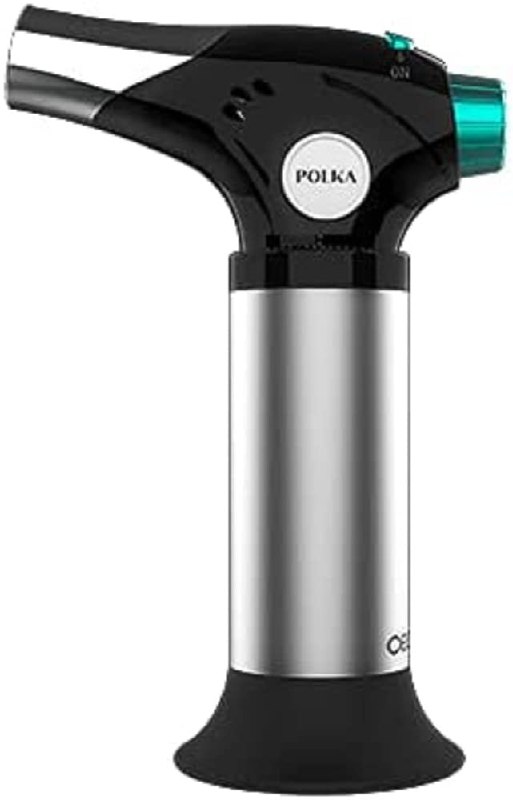 Cecotec Soplete de Cocina Polka Flame-Cook 1000 Steel. Alcanza 1300ºC, Regulador de Ajuste de ll...