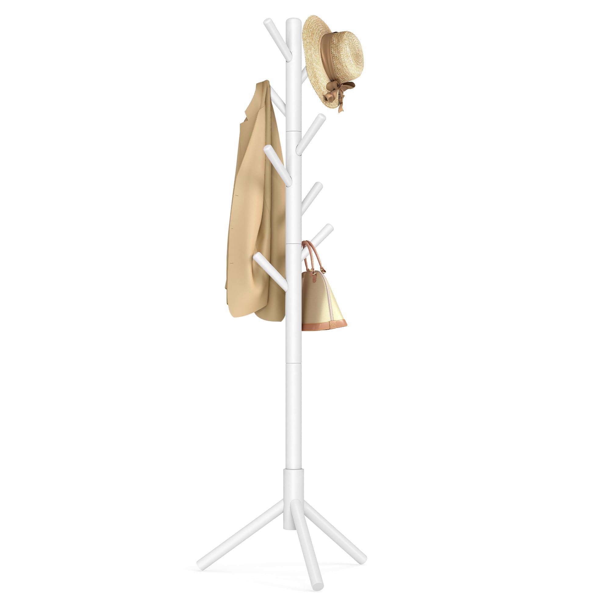 Oferta Exclusiva: VASAGLE Perchero de Madera Maciza 100% - 8 Ganchos para Chaquetas & Accesorios