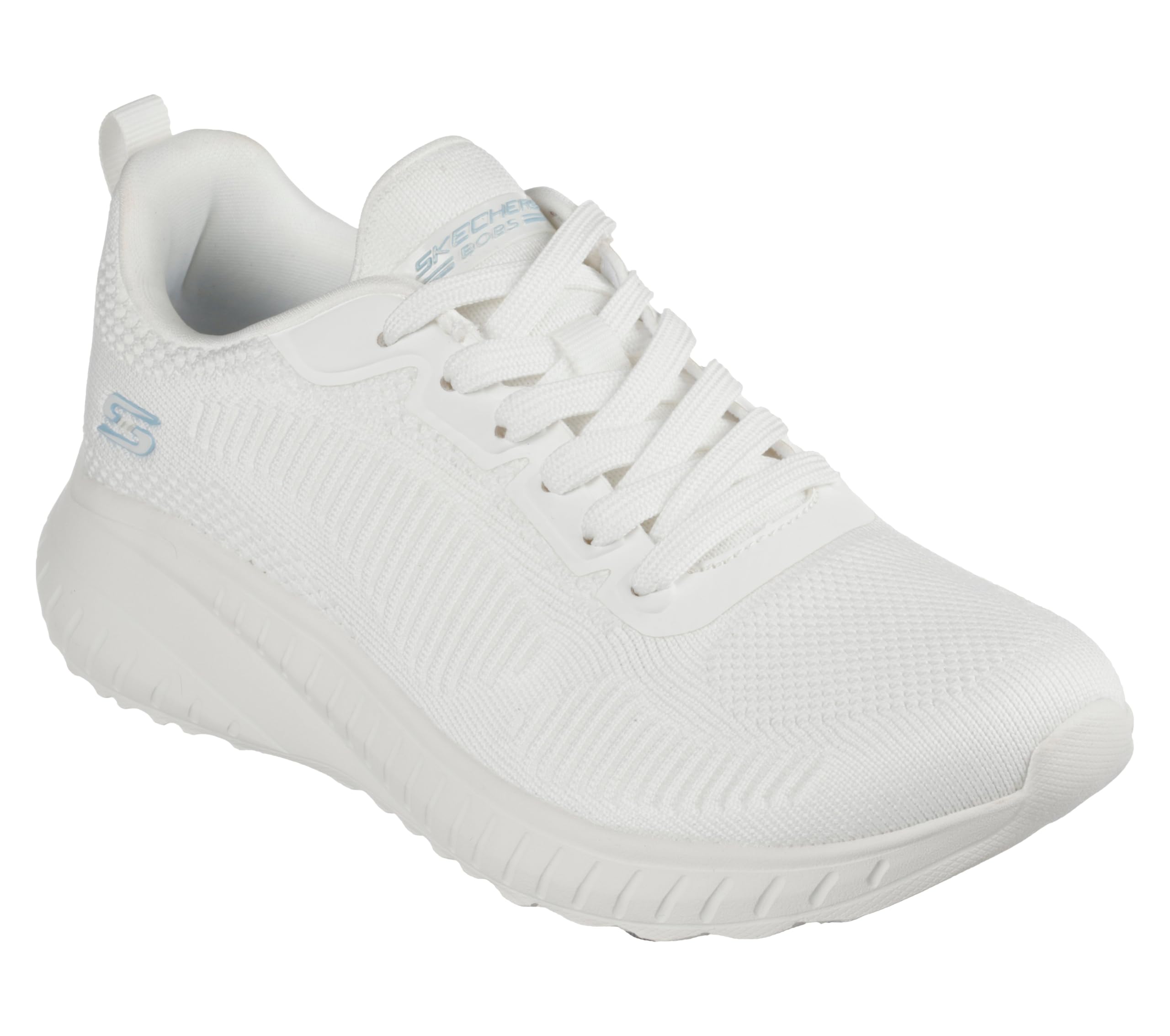 Skechers Bobs Squad Chaos Face Off, Zapatillas de Deporte Mujer, White Engineered Knit, 41 EU‍