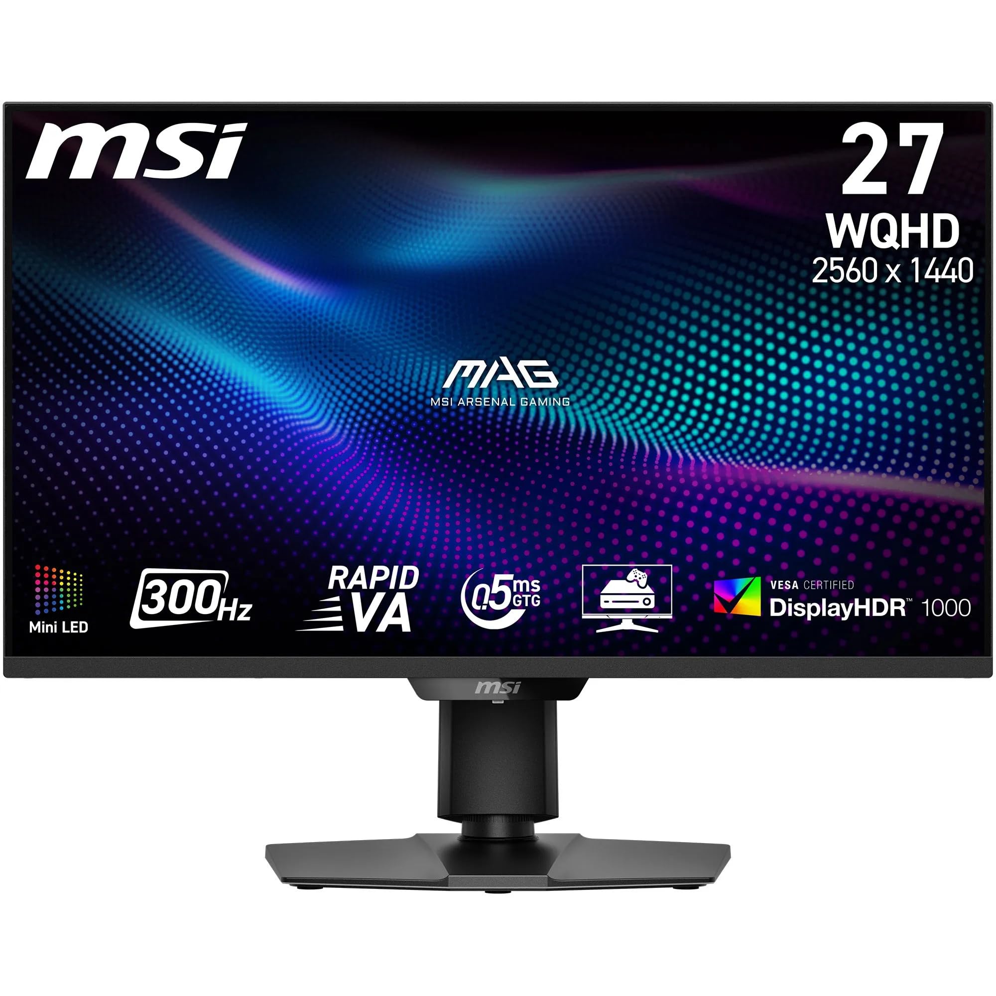 MSI mag 274QPF X30MV, 27 Fulgadas, WQHD, 2560x1440, Monitor Gaming, Rapid VA, 300Hz, 0.5ms, Displ