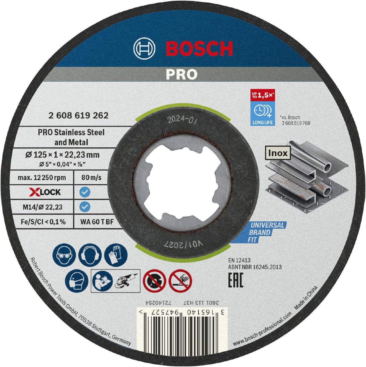 Bosch Professional Standard - Cortador Circular de 10 Discos para Inoxidable