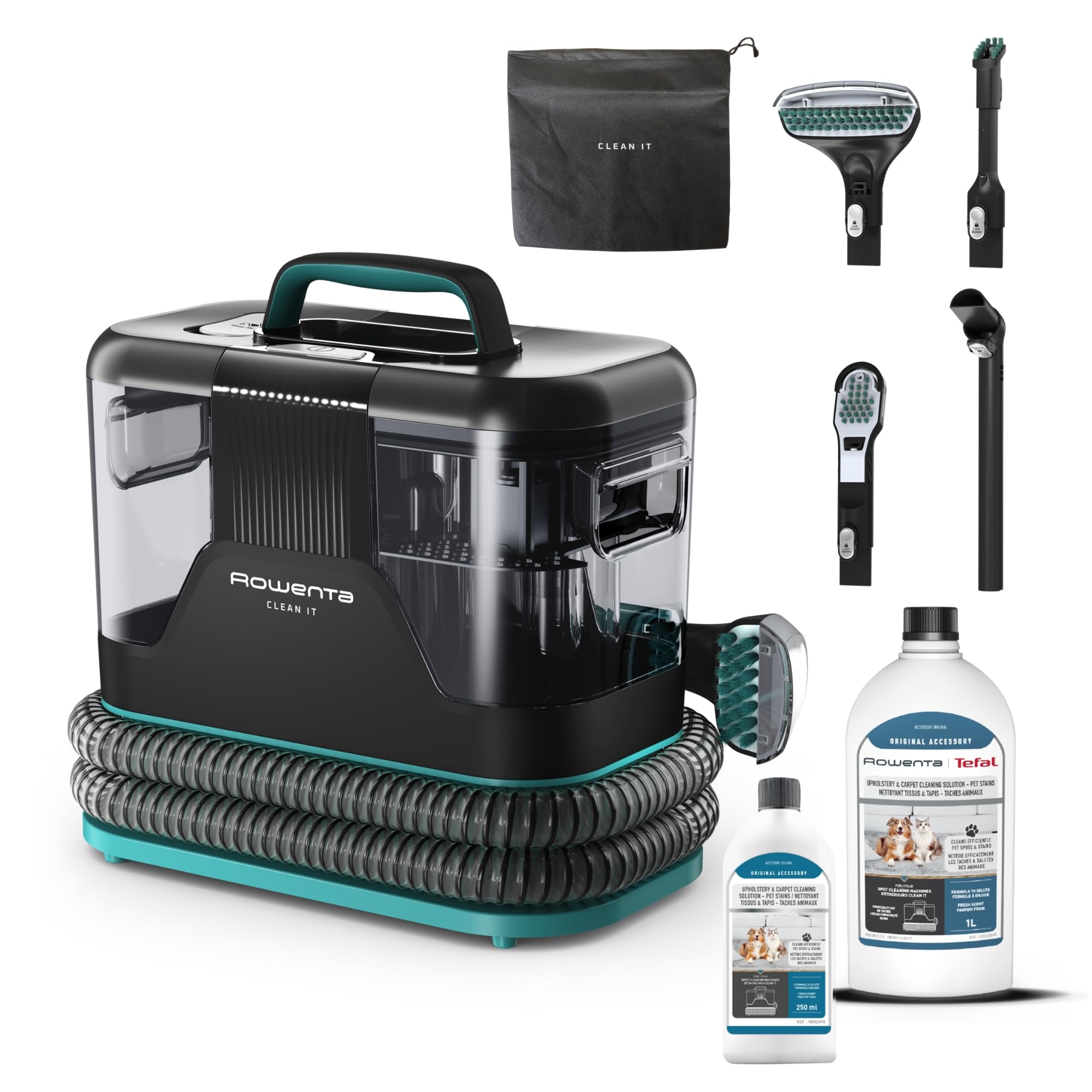 Rowenta Clean It + Solución de limpieza para mascotas - Limpieza fácil y eficiente