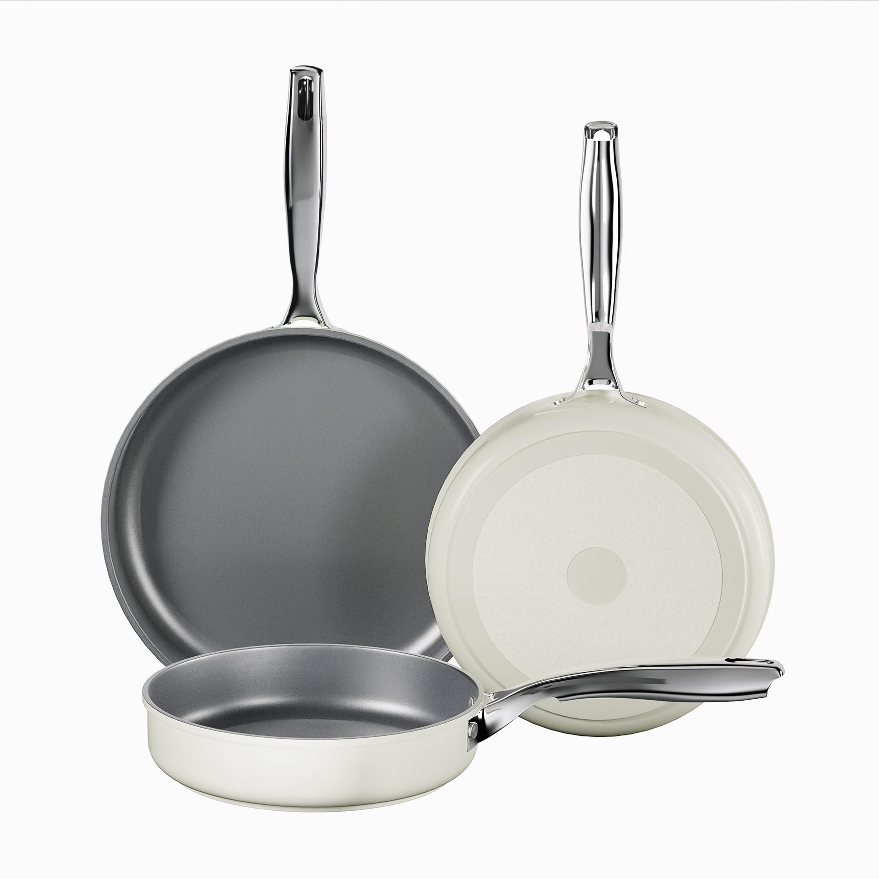 Koch Kode Juego de 3 Sartenes Antiadherentes - Cocina con estilo y seguridad