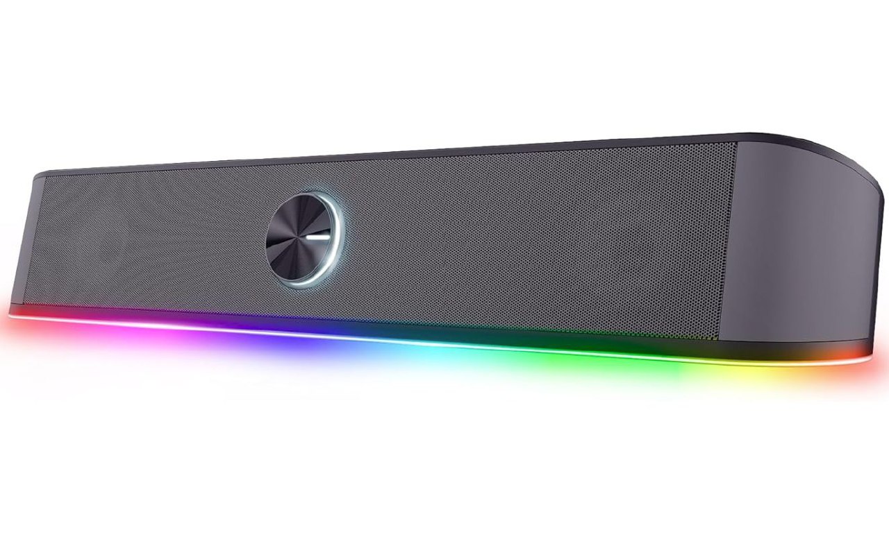 OFERTA! Barra de Sonido RGB GXTrust 1619 12W para Gaming con Iluminación LED y Altavoces de Alta Calidad