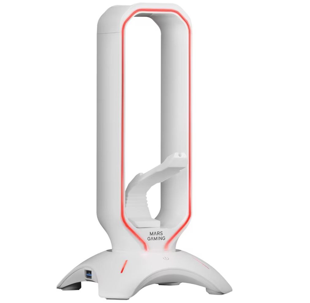 Mars Gaming MHHPRO: Soporte Auriculares 3 en 1 con Iluminación RGB y Bungee para Ratón