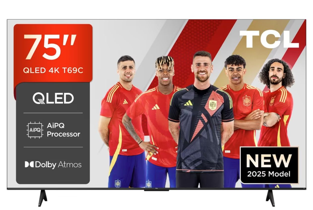 TCL 75T69C QLED 75", TV Direct LED, HDR 4K, Smart TV con Google