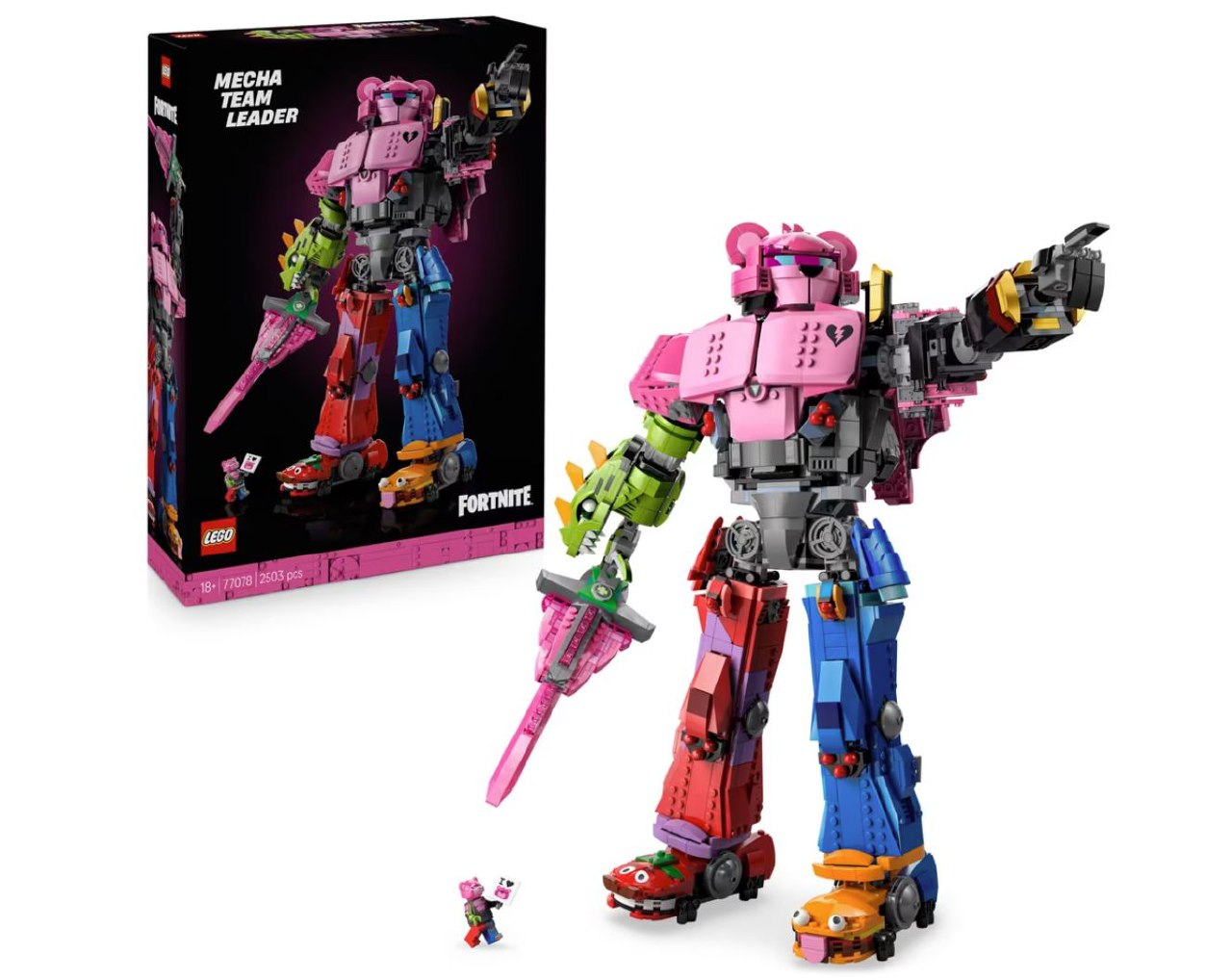 LEGO Fortnite Líder del Equipo Meca, Kit de Maquetas para Adultos para Exponer, Figura Arti