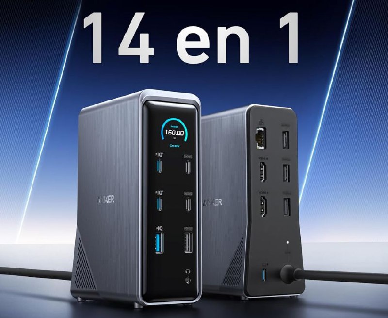 Anker Prime Docking Station 160W - Accesorio de Escritorio Completo