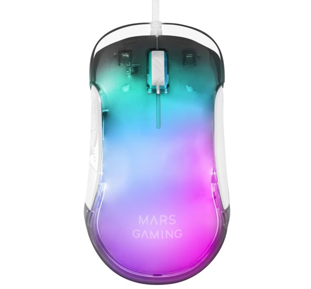 Ratón Gaming Ultraligero con Iluminación RGB - 12800 dpi - Cable Feather Paracord