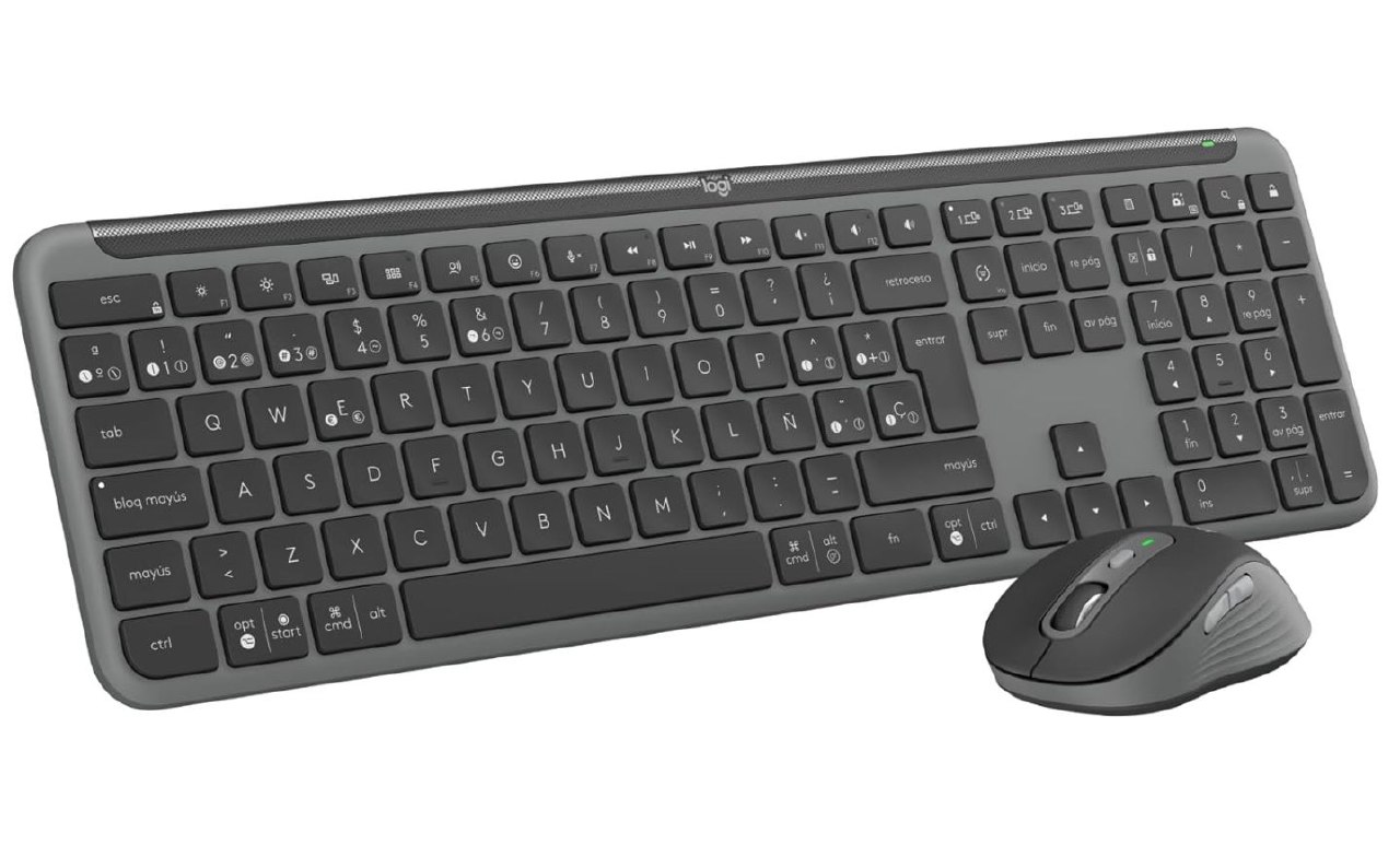 Logitech MK950 Signature Slim - Teclado y Ratón Inalámbricos con Uso Alternante